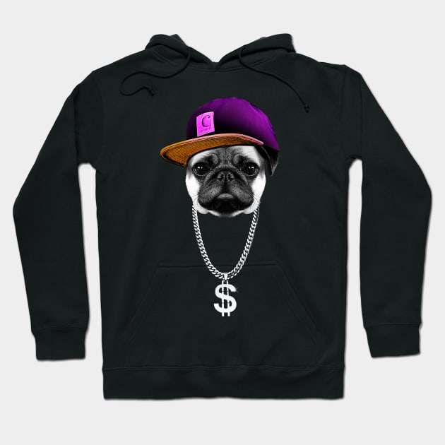 Hiphoper pug Hoodie by clingcling